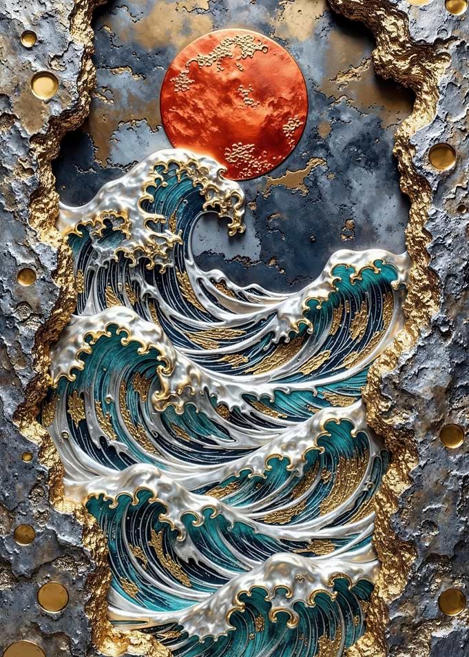 Gold Wave Art