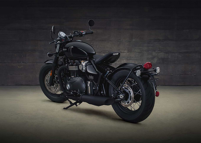 Black Triumph Motorcycle