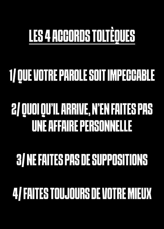 Les 4 accords Toltèques Poster