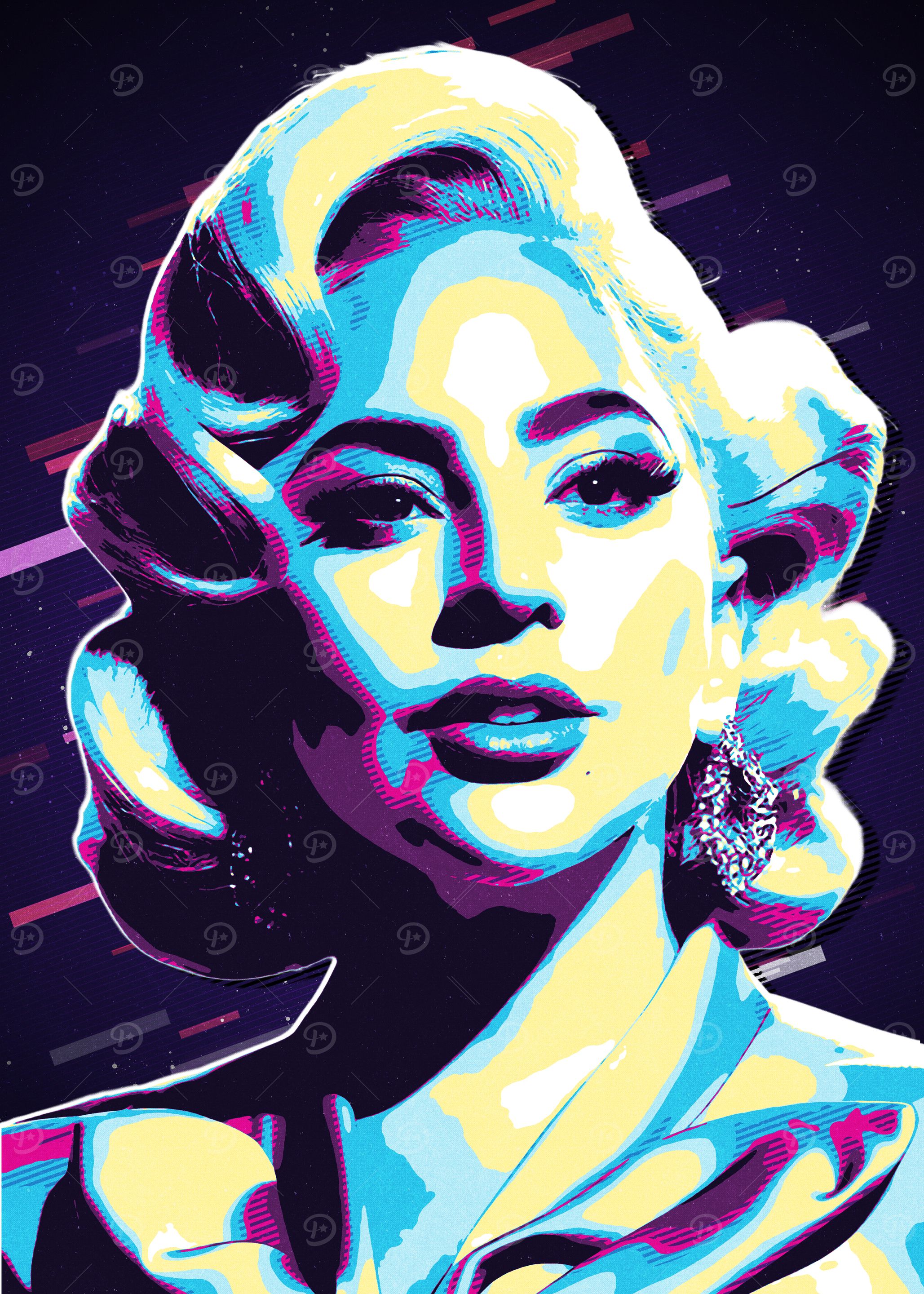 Lady Gaga Pop Art Portrait