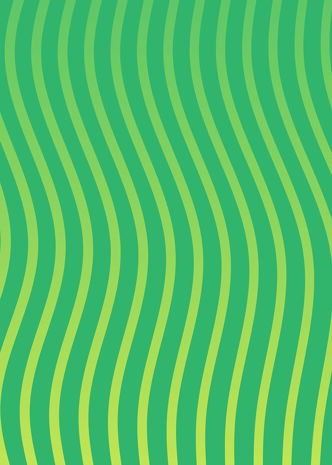 Green Wavy Lines Abstract