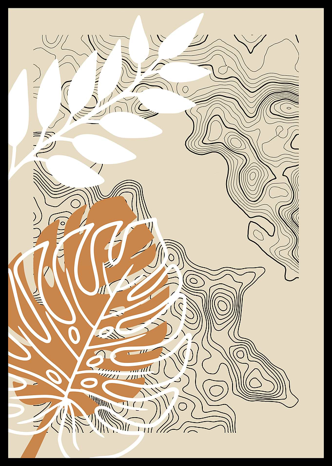 Tropical Leaf Abstract Art