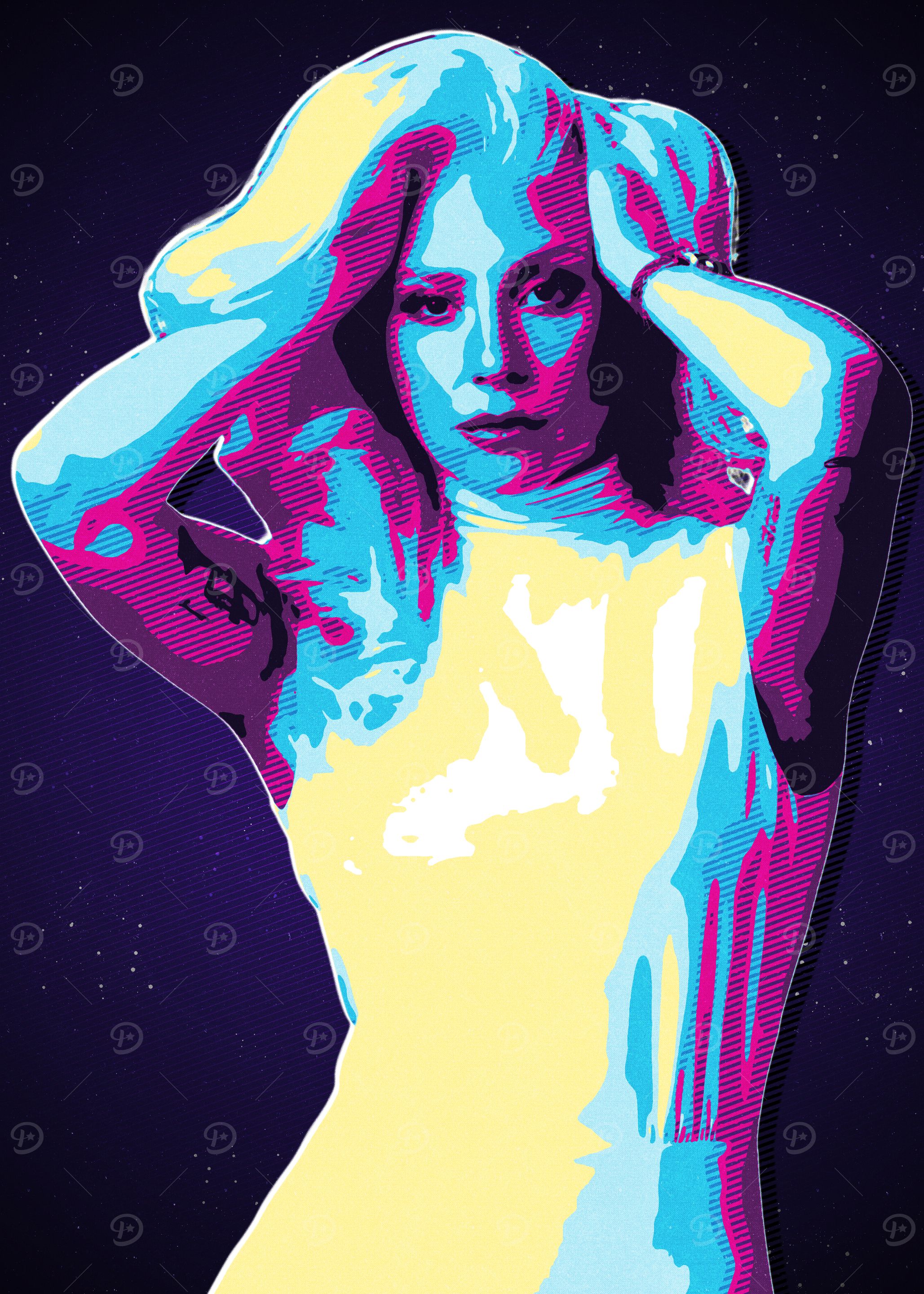Lady Gaga Pop Art Portrait