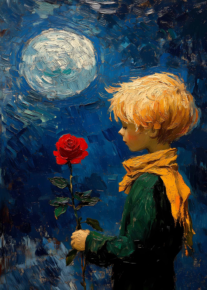 The Little Prince with Rose
