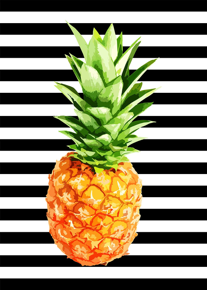 Pineapple on Stripes