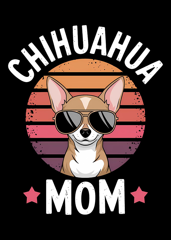 Chihuahua Mom Retro Design