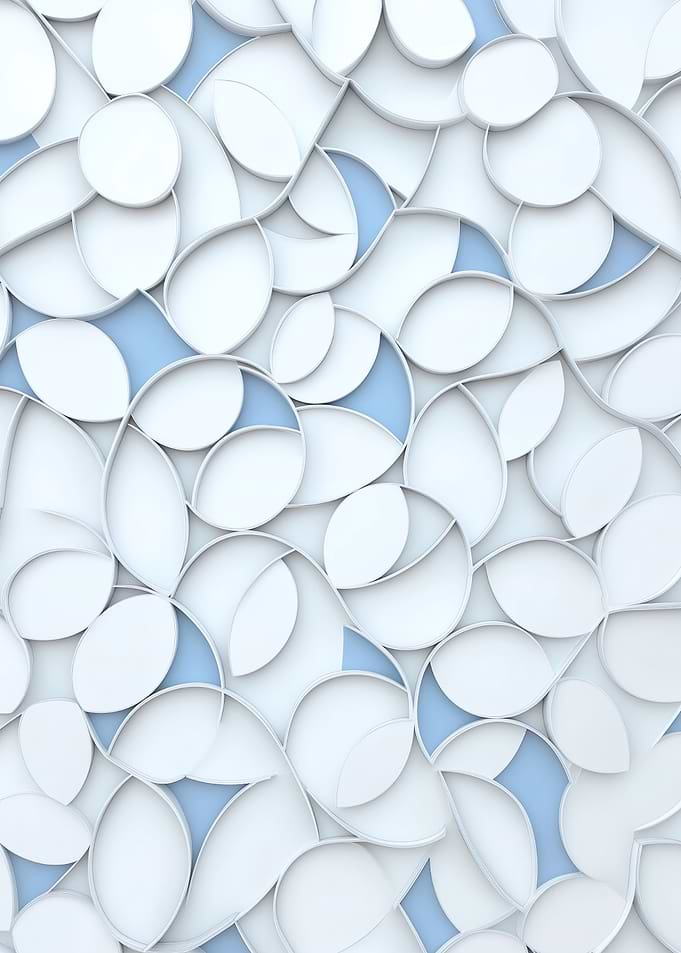 Abstract White and Blue Pattern