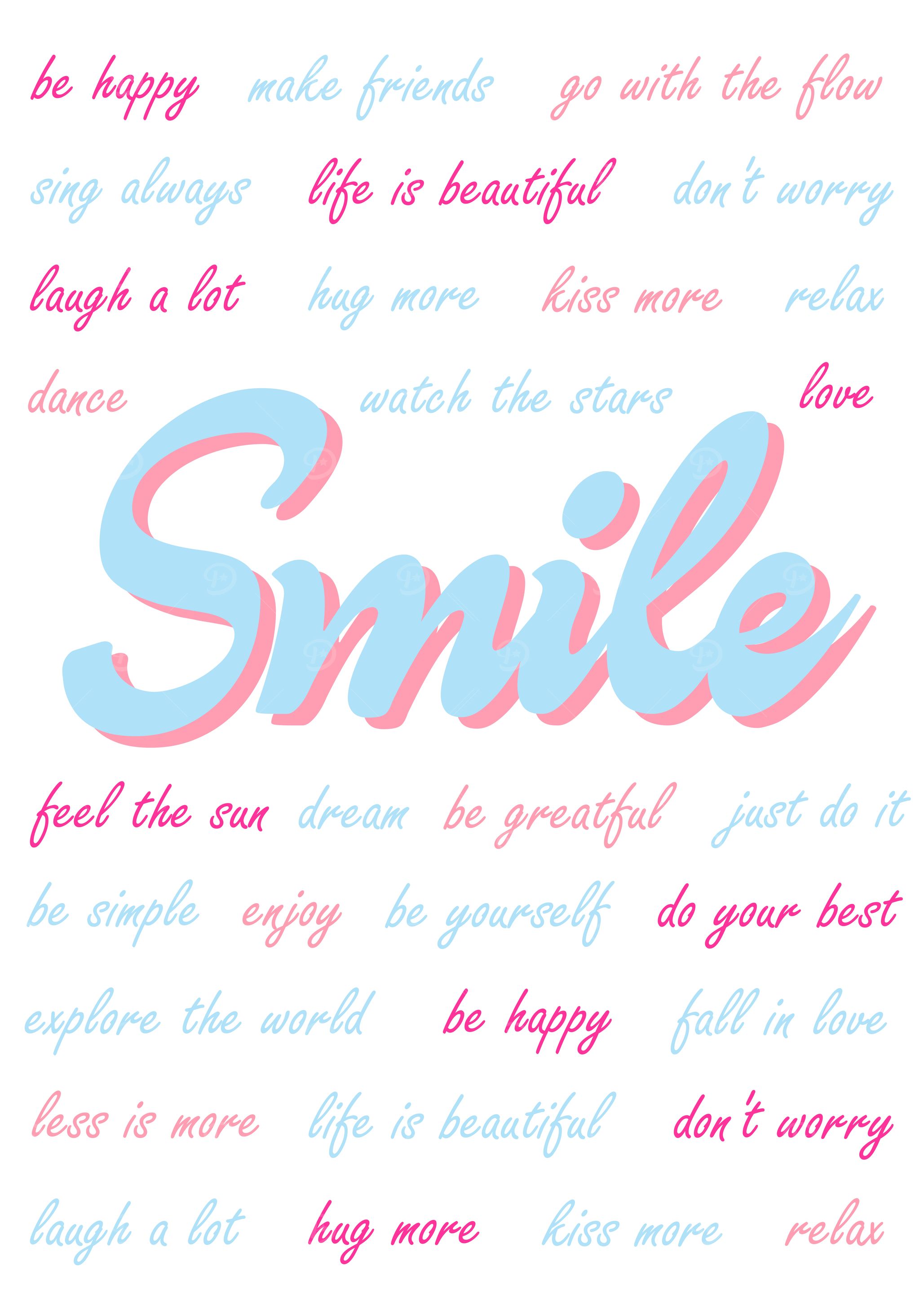 Smile Poster with Positive Quotes