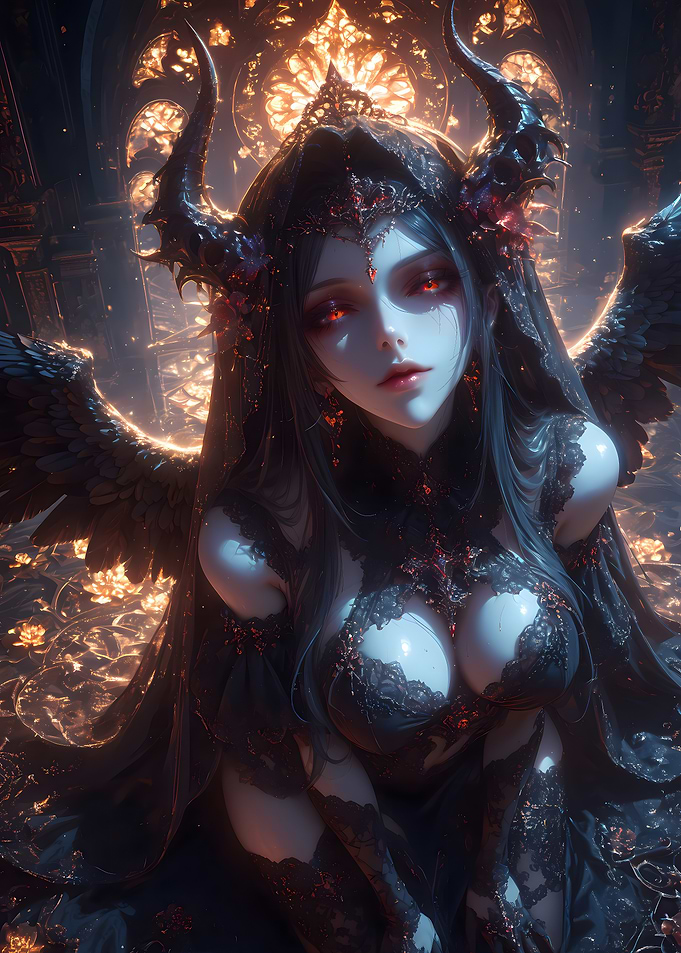 Dark Angel with Horns