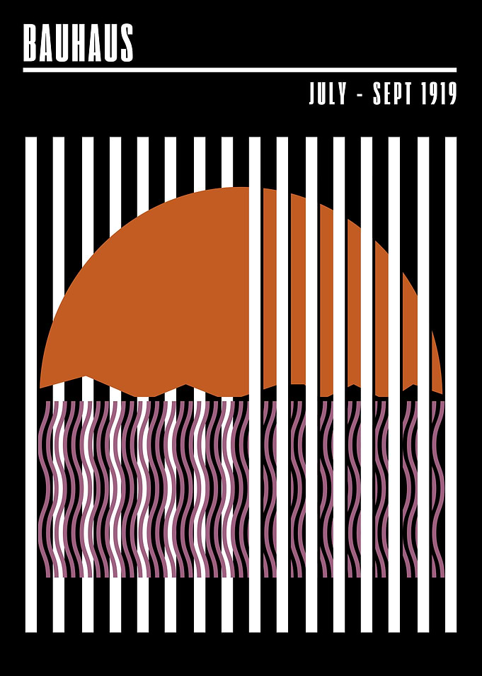 Bauhaus Geometric Art Print