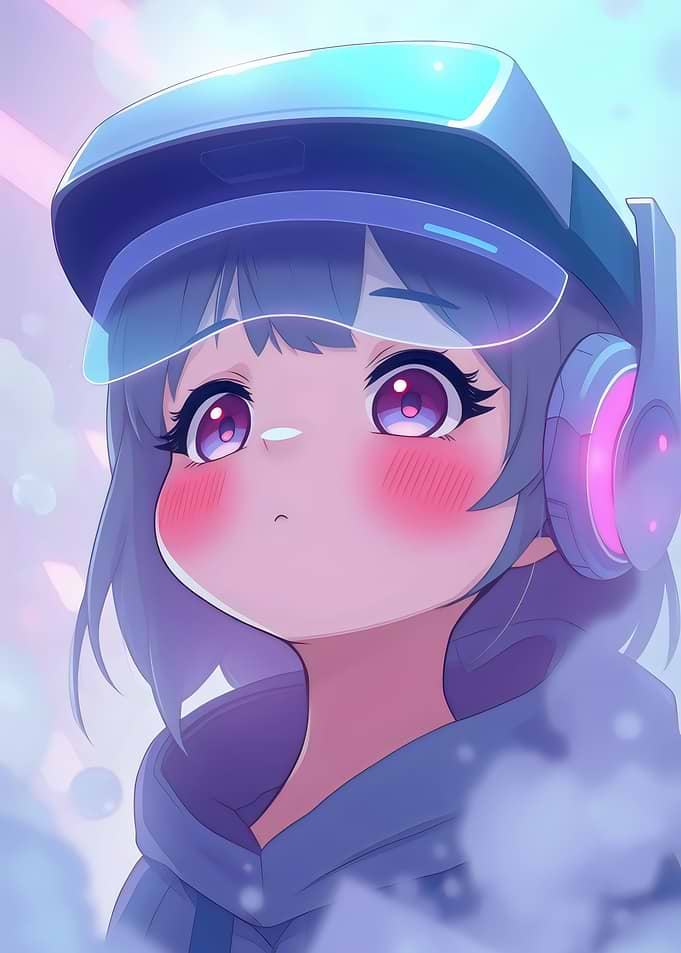 Anime Girl with Headphones