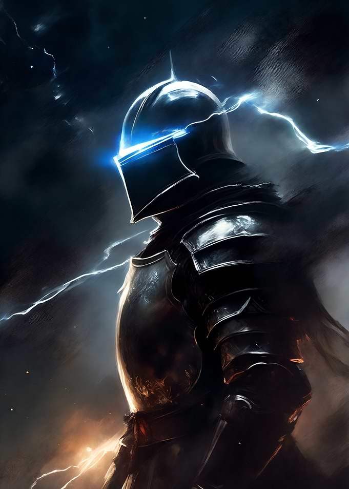 Dark Knight with Lightning