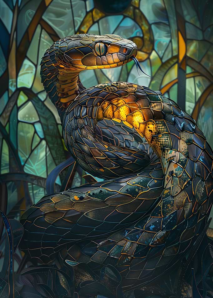 Stained Glass Snake