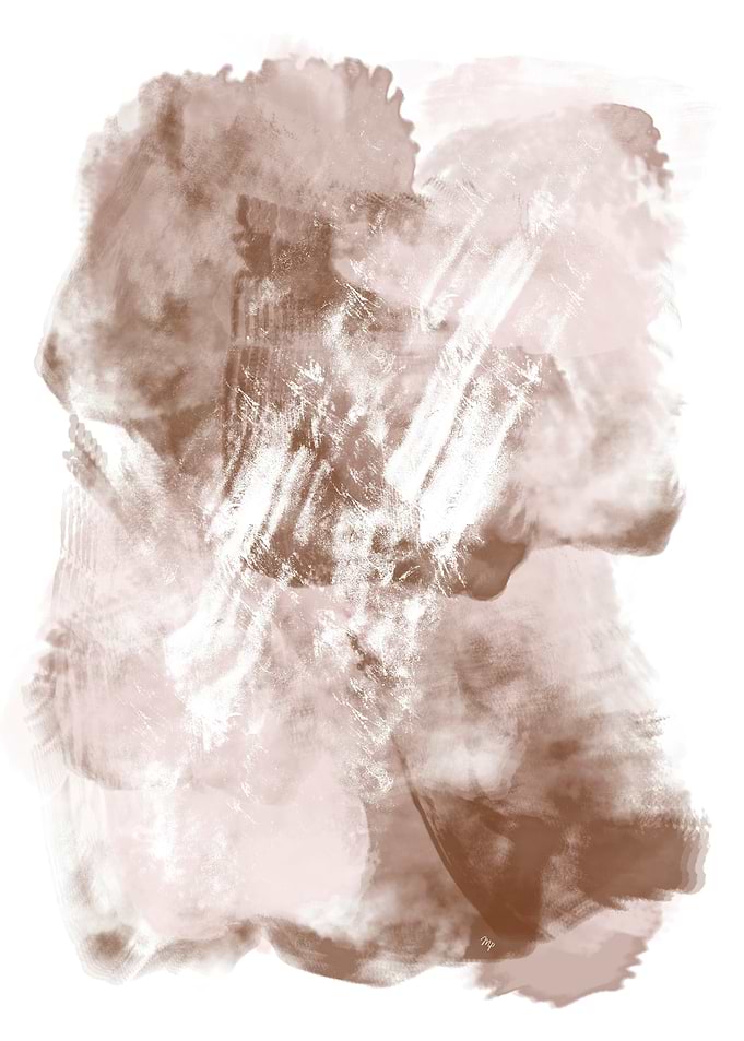 Mocha Abstract Watercolor Painting