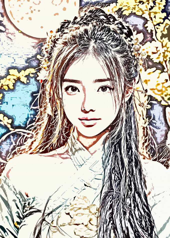 Asian Woman in Traditional Dress