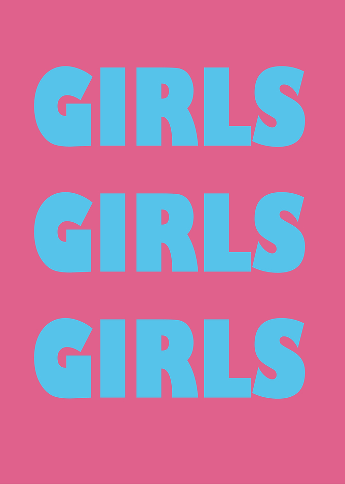 Girls Text Art Print