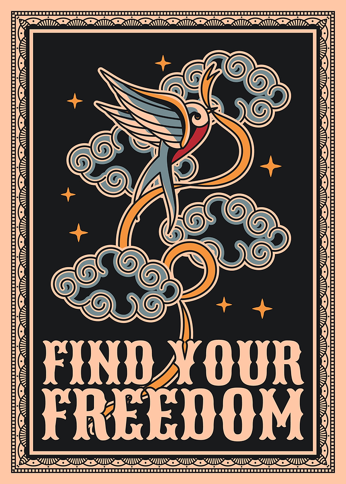 Find Your Freedom Swallow Art