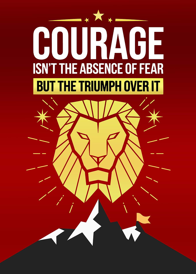 Courage Lion Poster