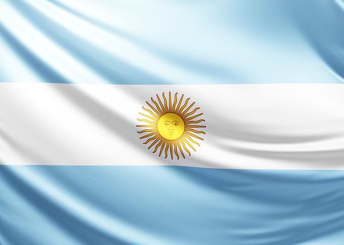 Argentinian Flag, realistic flag of argentina