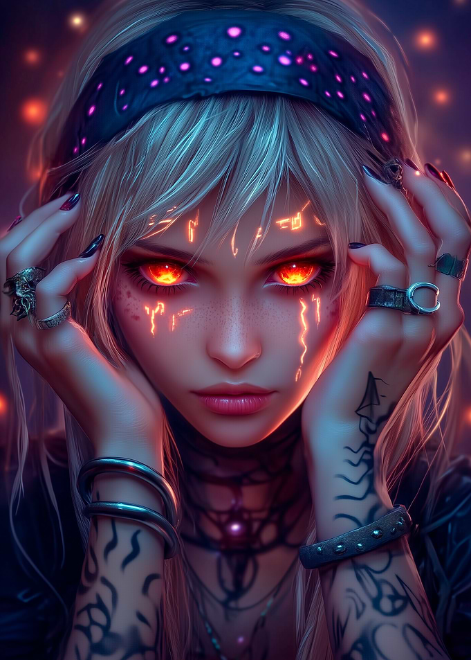Fiery Eyed Woman