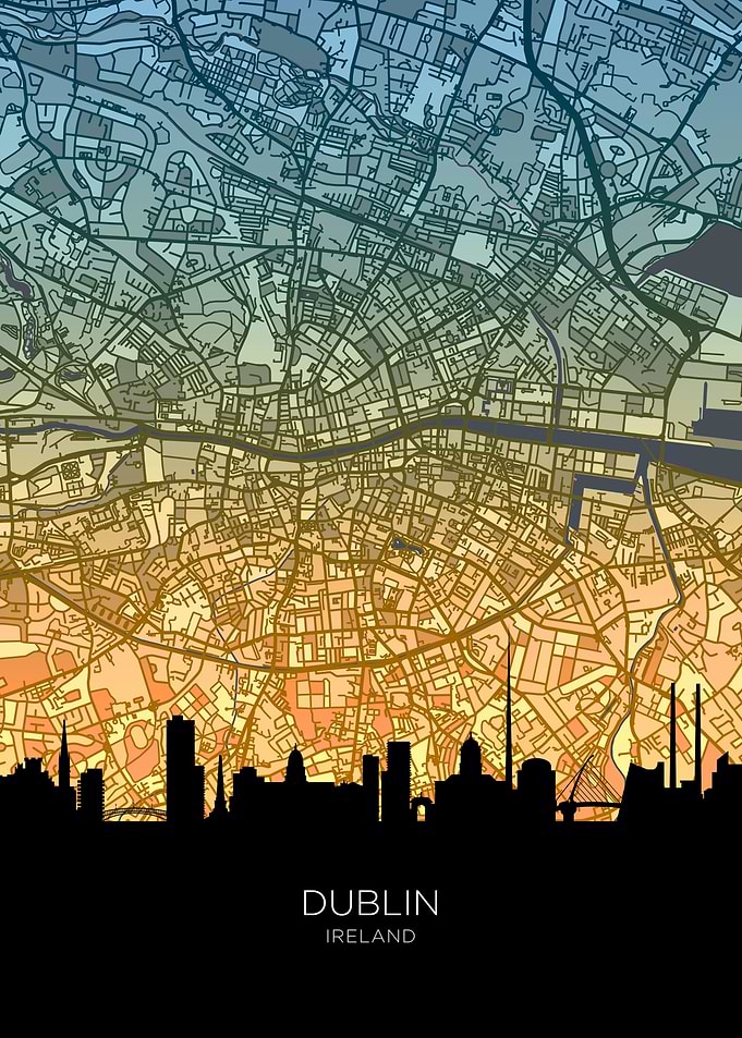 Dublin Skyline Map