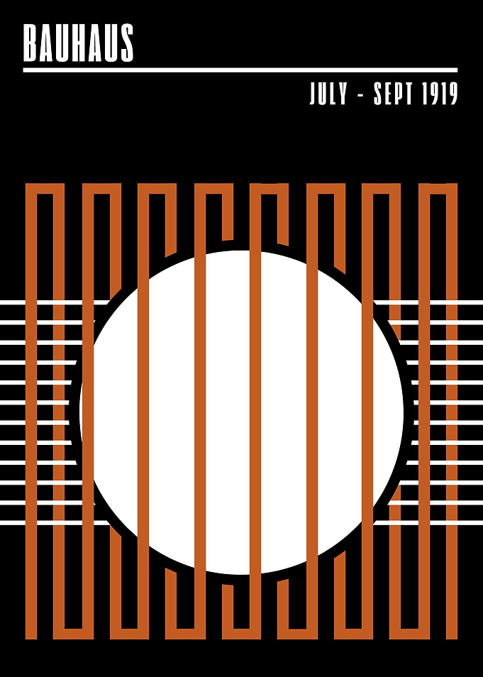 Bauhaus Geometric Poster