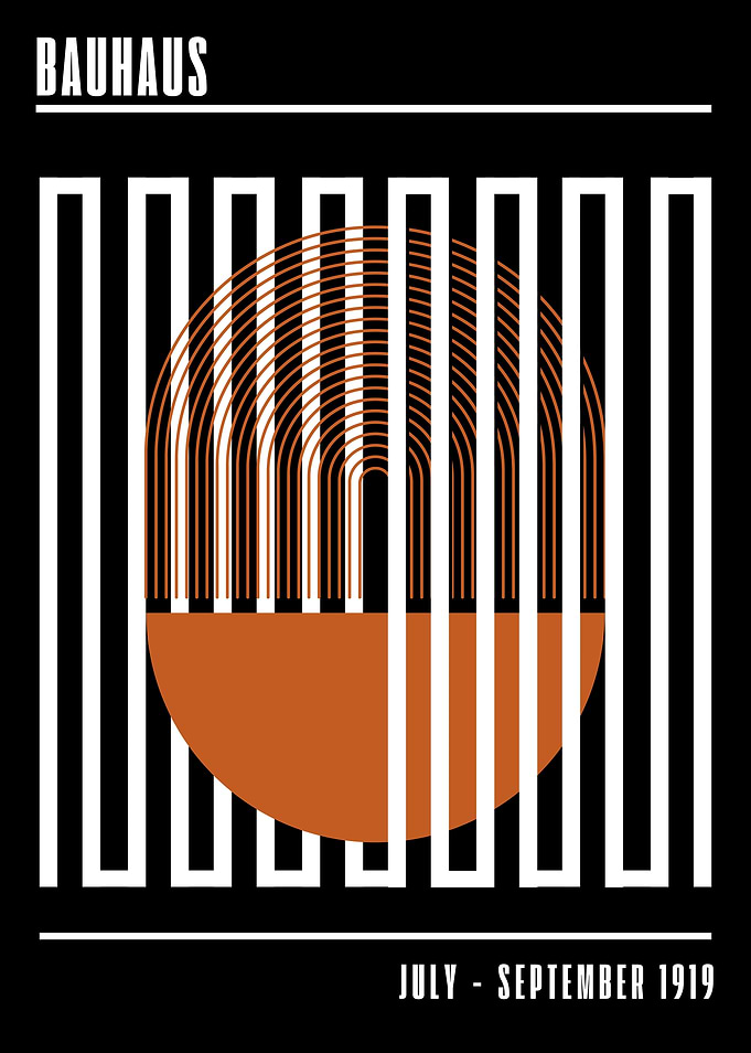 Bauhaus Geometric Art Print
