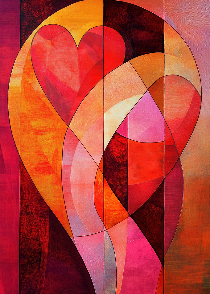 Abstract Heart Art
