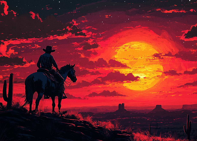 Cowboy Sunset