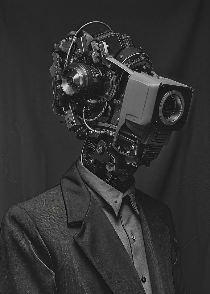 Retro futurist robot portrait #05