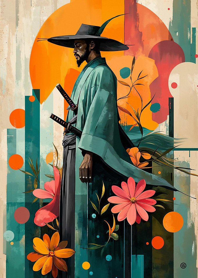 Teal dawn samurai