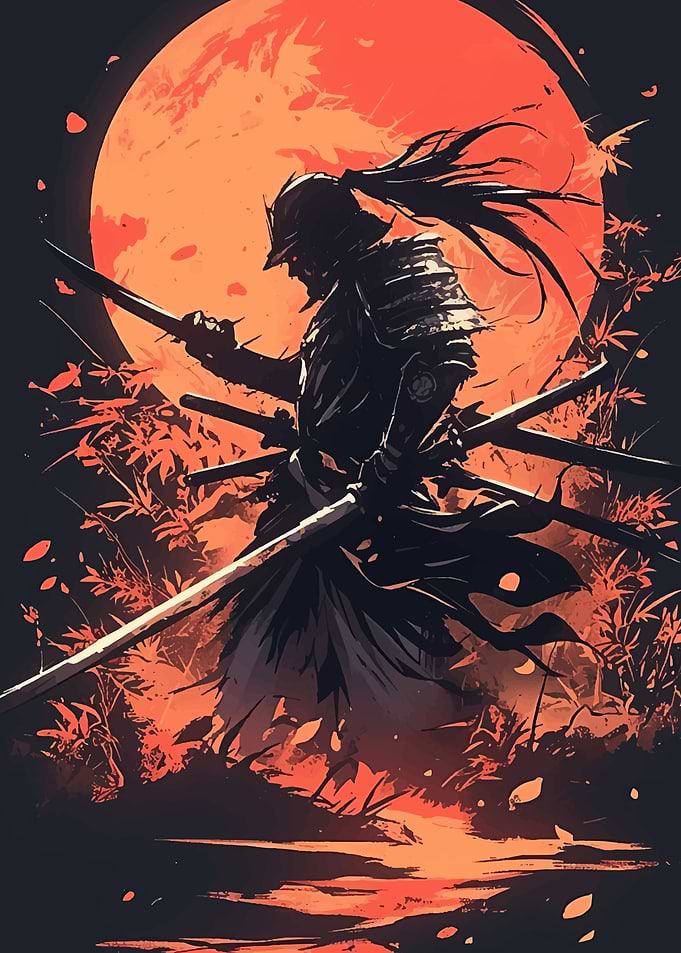Samurai Under Blood Moon
