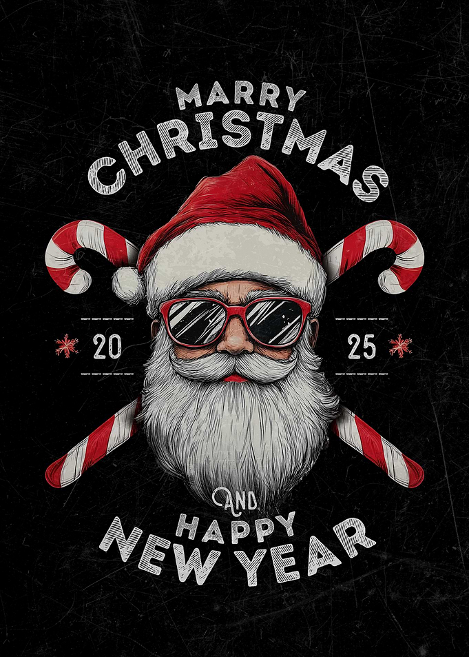 Cool Santa Christmas Greeting