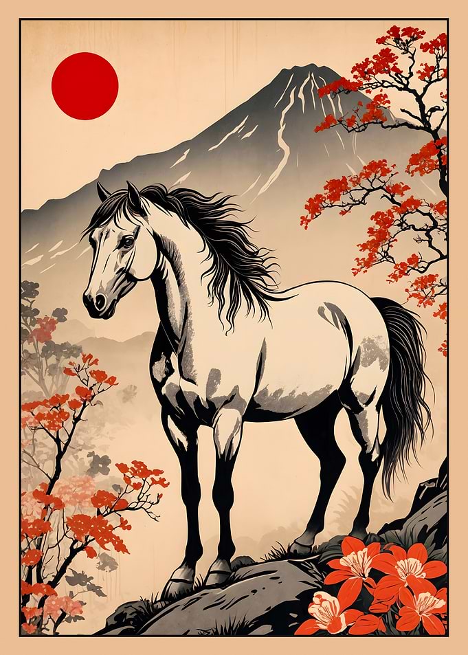 Horse Japanese Art