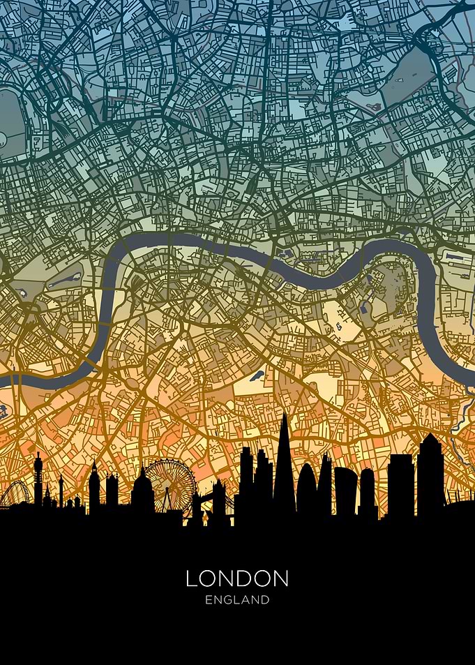 London Skyline Map