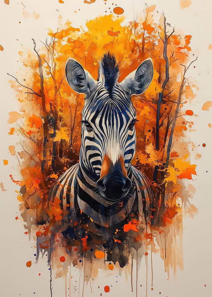 Zebra in Autumn