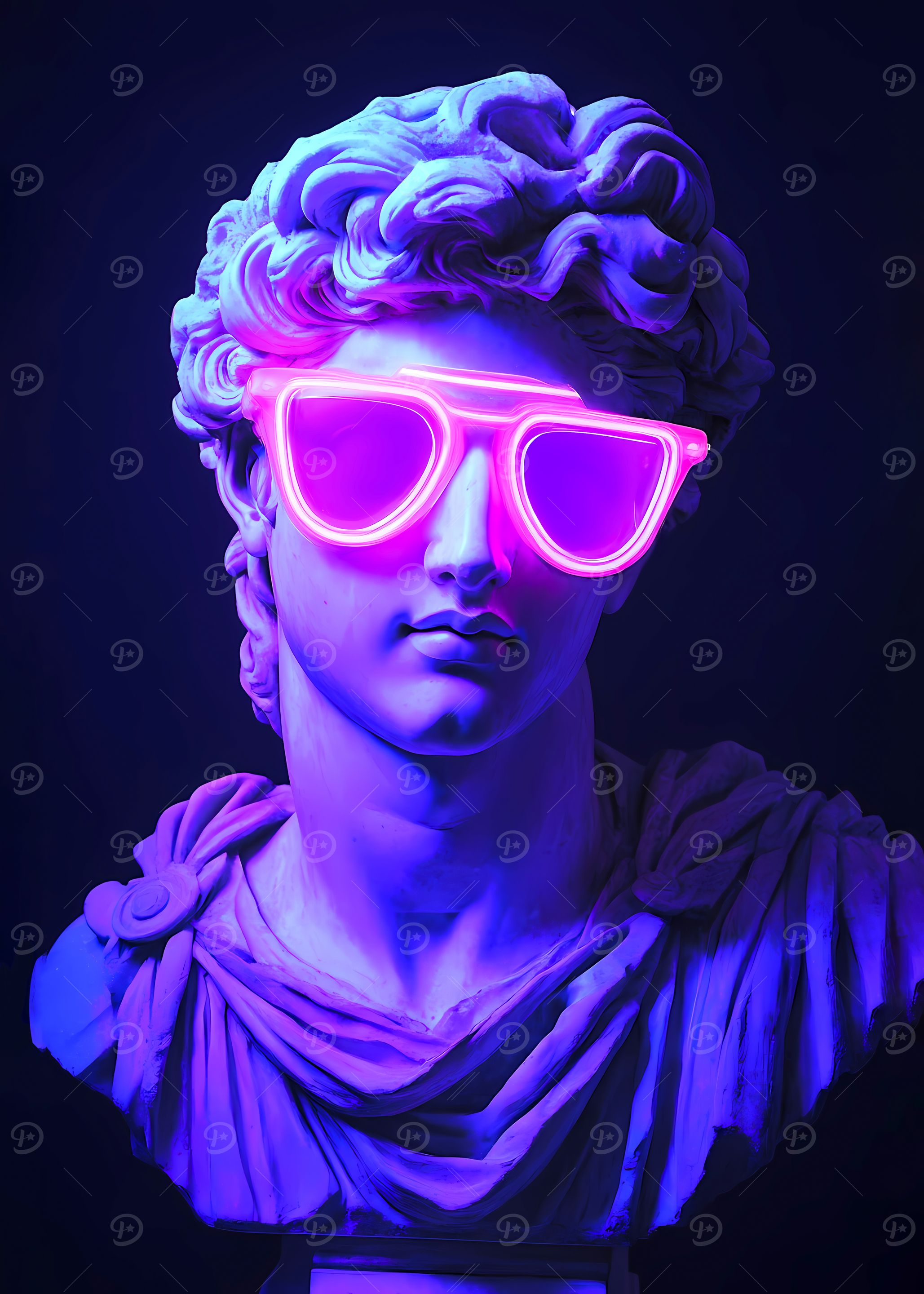 Neon Sunglasses Bust