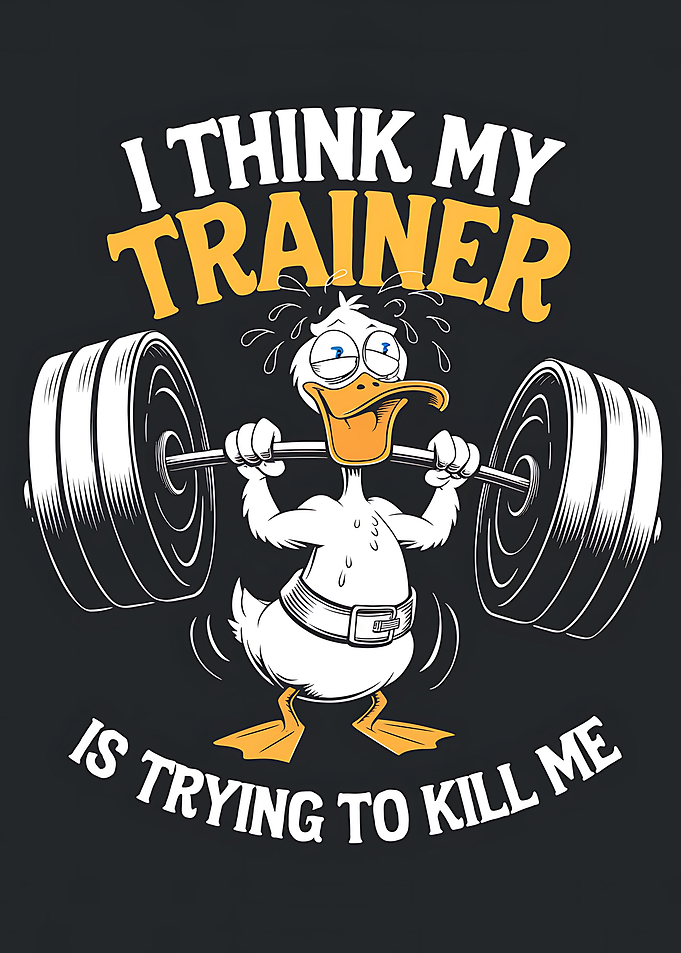 Funny Duck Weightlifting