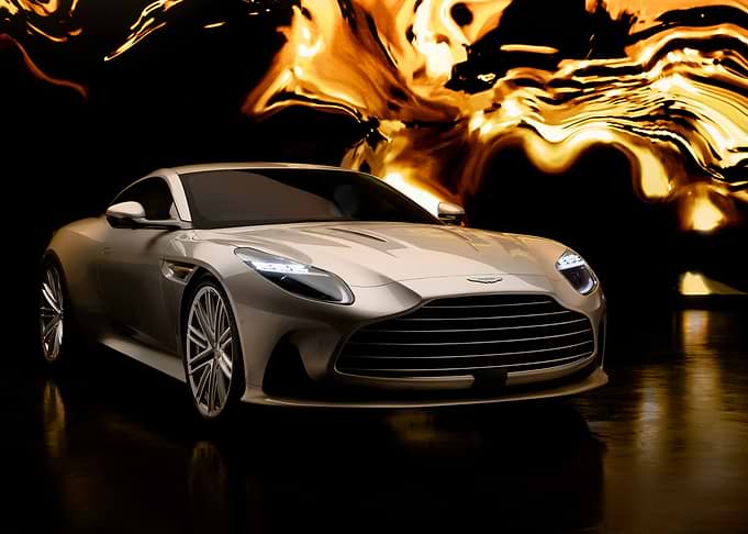 Gold Aston Martin
