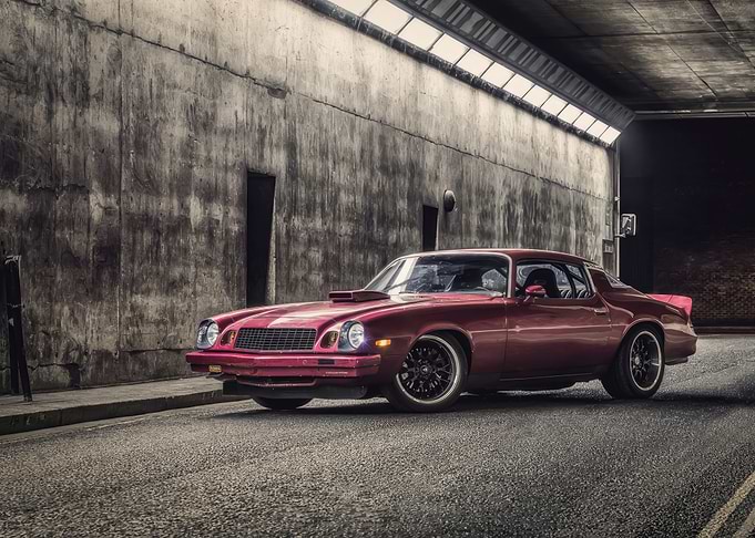 Red Camaro in Alley