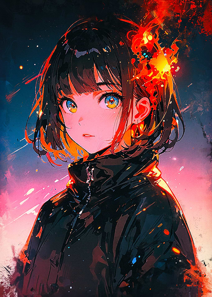 Fire Anime Girl