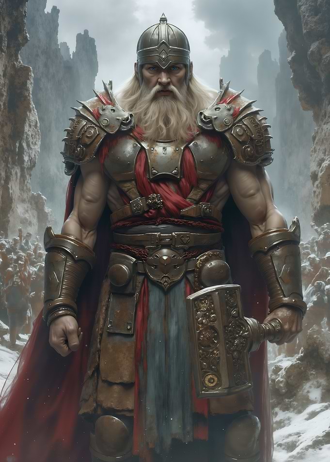 Norse Warrior with Hammer
