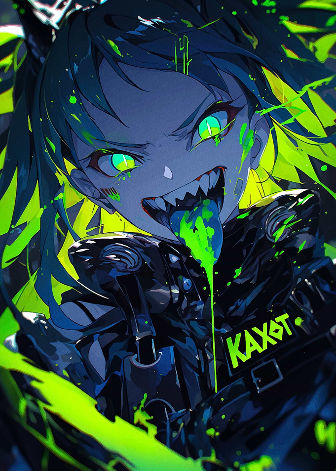Green-Eyed Anime Girl