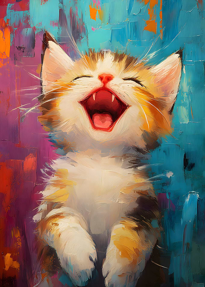 Cute Kitten Painting