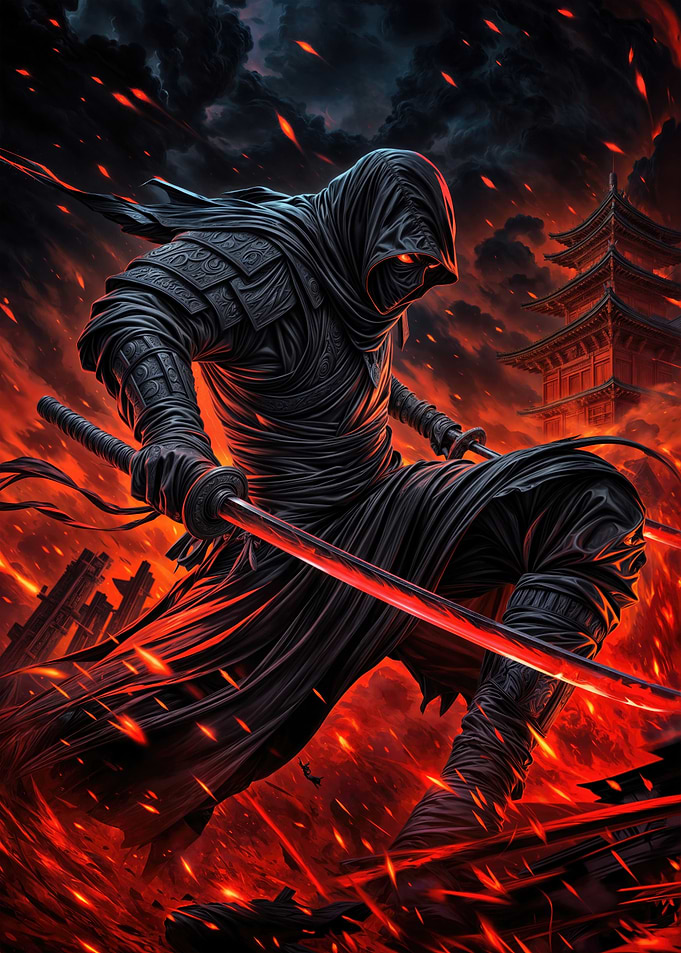 Japanese Ninja Poster