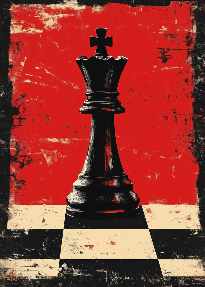 Black Queen Chess Piece