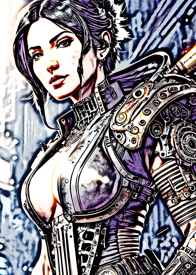 Cyberpunk Female Warrior