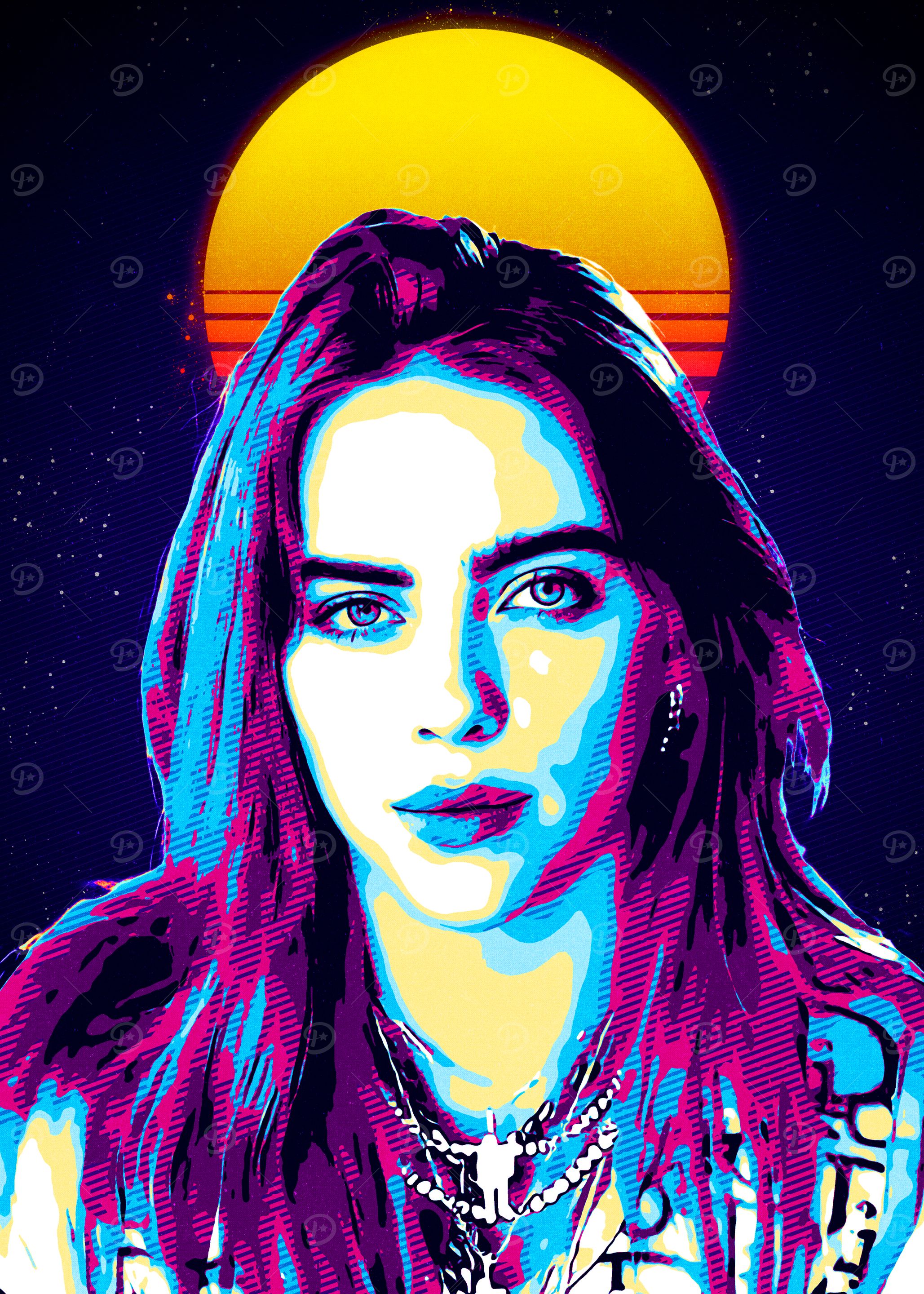 Billie Eilish Retro Pop Art