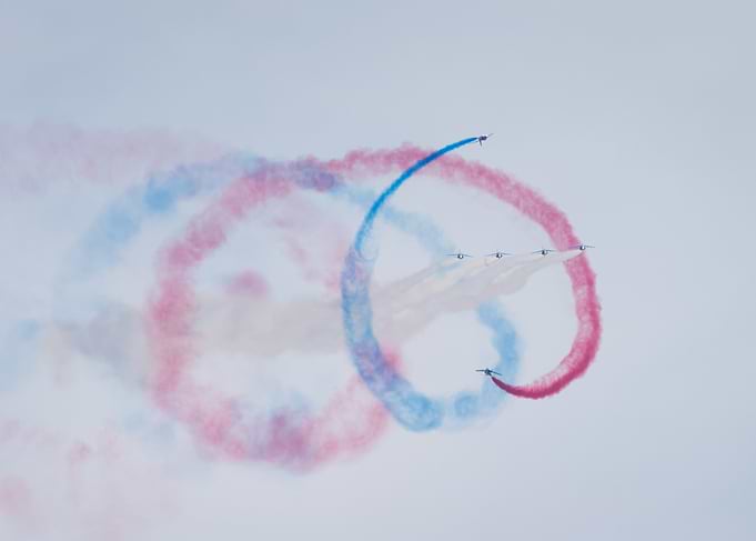 Air Show Smoke Trails - La patrouille de France