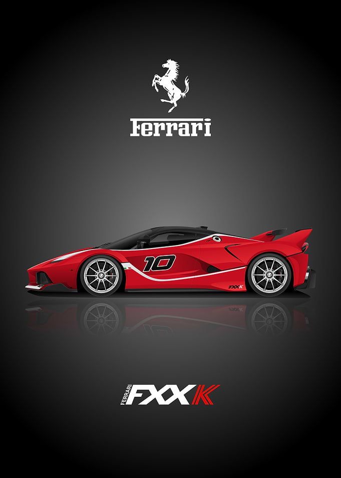 Ferrari FXX K Poster